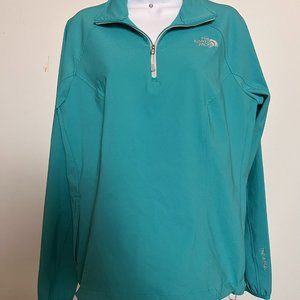 The North Face Blue Quarter Zip Windbreaker Lightweight Pullover Women Size L